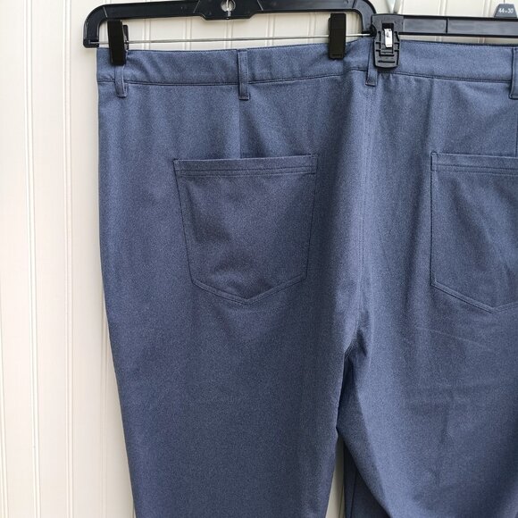 01 ALGO Pants 52 x 32 Gray Performance Fit Moisture Wicking UPF 40 Comfort Mens - Picture 12 of 16